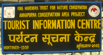 Information for tourists at Muktinath.Nikon FM2, 24mm, Fuji Velvia