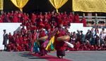 Monks performing ritual dances at the annual tsechuNikon FM2, 105mm, Fuji Velvia