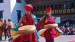 Monks dancing during the annual tsechuNikon FM2, 50mm, Fuji Velvia