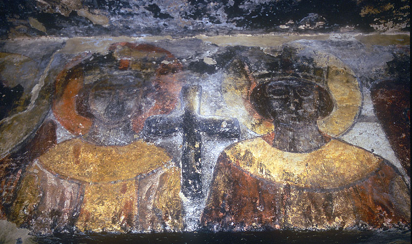 Mural in the Georgian Orthodox chapelNikon F5, 17-35mm, Fuji Velvia 100