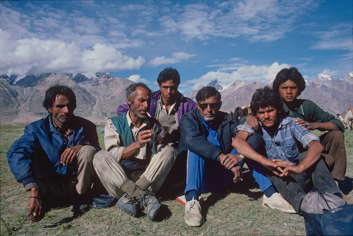 My Kashmiri crew on the trek from Leh to ManaliCanon A1, 28mm, Kodachrome