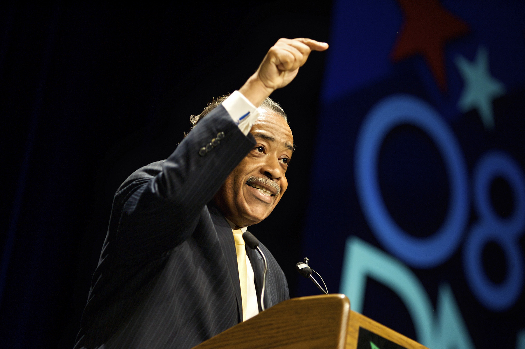 DENVER-AUGUST 27: Reverend Al Sharpton addresses the Congressional Black Caucus at the Denver Convention Center during the Democratic National Convention August 27, 2008. Sharpton told the audience that Obama's election would benefit all of Americans not just African-Americans. Senator Obama will become the first African-American candidate for president from a major political party this week. 