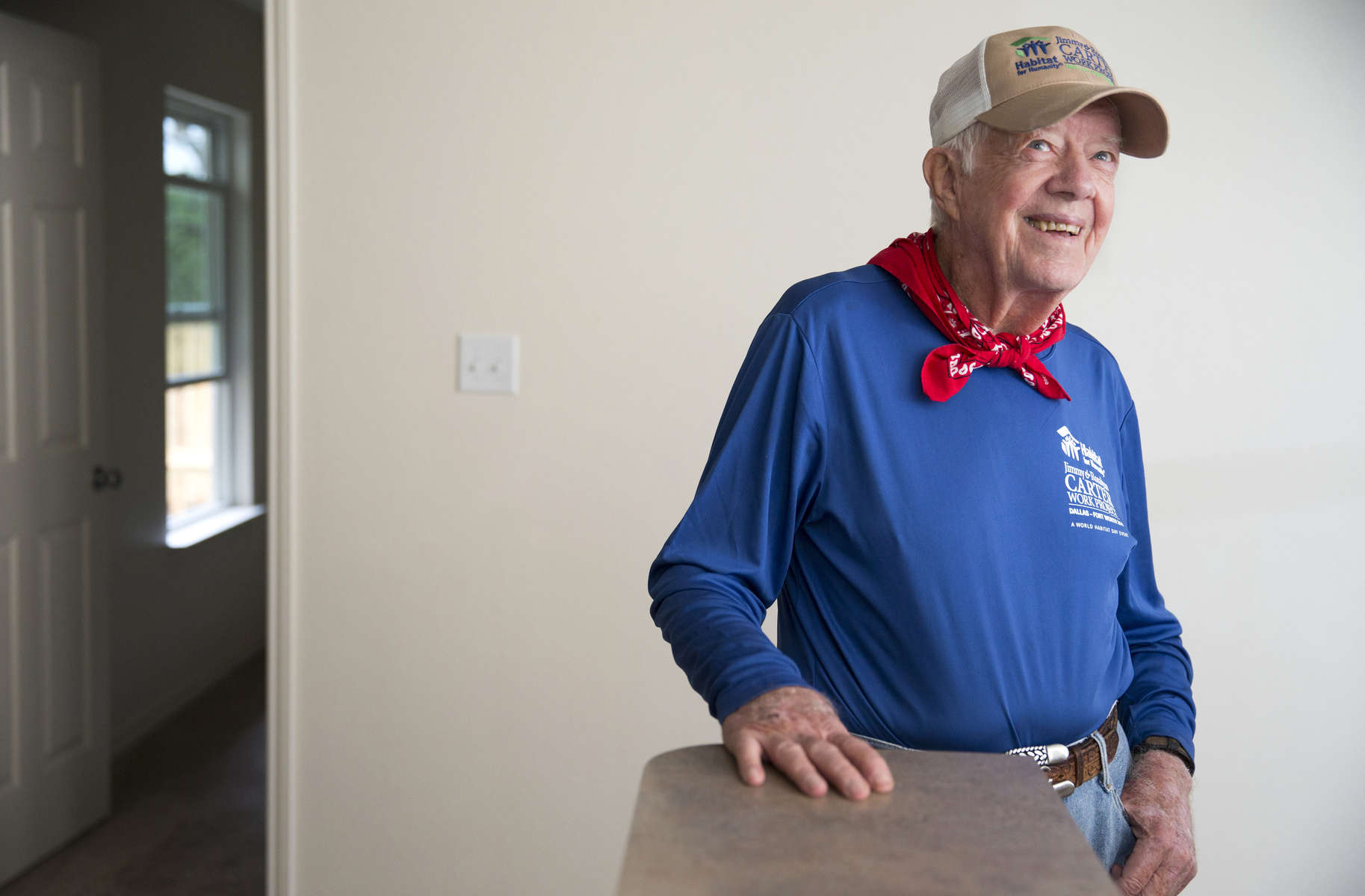 President Jimmy Carter visits a Habitat for Humanity house which he helped to build, as part of the annual Jimmy & Rosalynn Carter Work Project.©Habitat for Humanity International/Ezra Millstein 