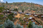 March 2019, Gidole, Ethiopia. The hillside town of Gidole. Through the PEG program, Mercy Corps is helping provide school materials for girls in Gidole and income-generating activities for their mothers.