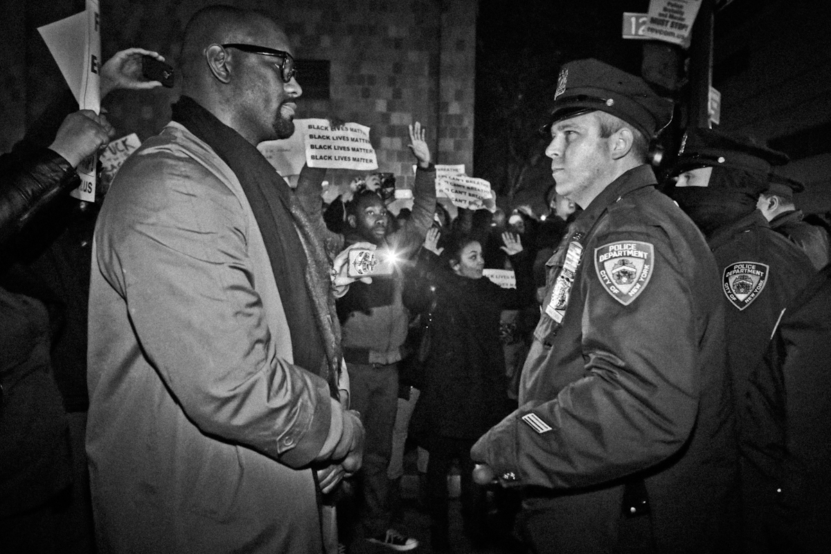 Dec 3, 2014. NYC. Eric Garner Protest.  Grand jury declines to indict a New York City police officer in the death of Eric Garner. Near West Side Hwy. ©2017 Yunghi Kim/ Contact Press Images