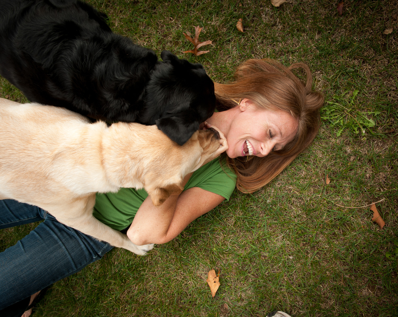 Cherie Phipps with her dogs in  Virginia. Copyright © Vanessa Vick 2012