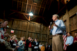 Rob Portman campaigns for the US Senate at the  Everal Barn in Westerville, Ohio. October 25, 2010. ©Vanessa Vick