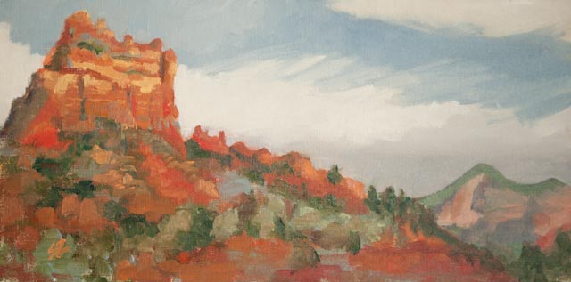 8x16{quote}oil, plein airSedona, AZEnchanted moments amoung red giants.Red Rock State Park, Sedona, AZ