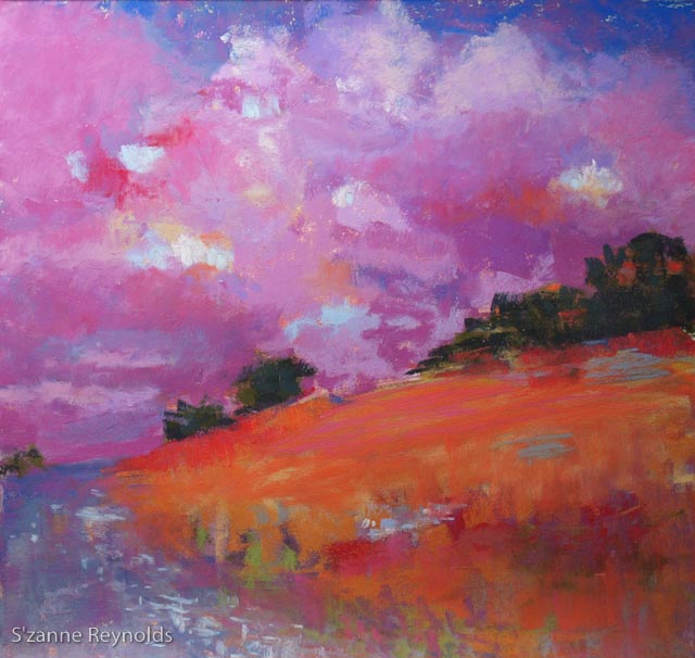 12x12{quote} pastel© S'zanne ReynoldsPrivate Collection in Cape Coral, FloridaAwarded Second Place in Landscape,2011 Austin Pastel Society Juried ShowAlong the Austin IH-1 or the Mo-Pac Expressway, during sit still traffic, I took a cell photo and turned it into this later!