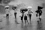 Women crossing the Massacre River to Dajabon, Dominican Republic