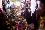 NAT *** Charleston, SC -- 06/19/2015 - A vigil was held on Friday at  College of Charleston TD Arena in in Charleston, SC. Afterward, people gathered, sang, and prayed outside of Emanuel AME Church.(Travis Dove for The New York Times)