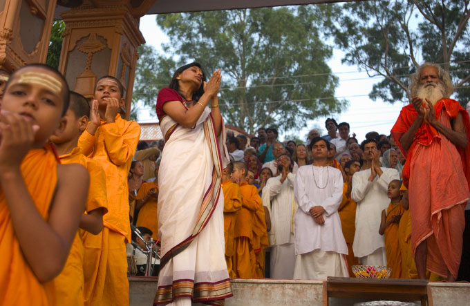 Religious ceremony in Rishakesh