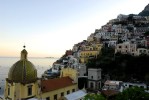 View from a balcony at Le Sirenuse Hotel in Positano Italy, on the Amalfi Coast.