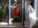 An Afghan bride to be enters one of the many Kabul Beauty salons.  