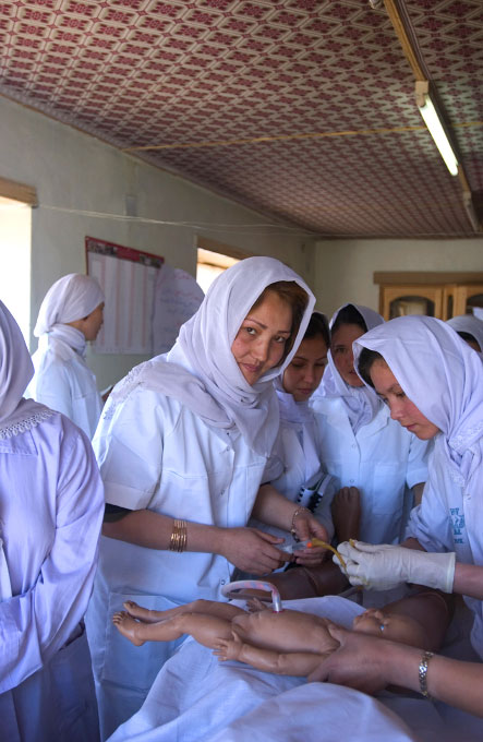 Huria Hessary, 30 years old, Midwife student at the Bamiyan Community Midwivery Education Program in Bamiyan, Afghanistan