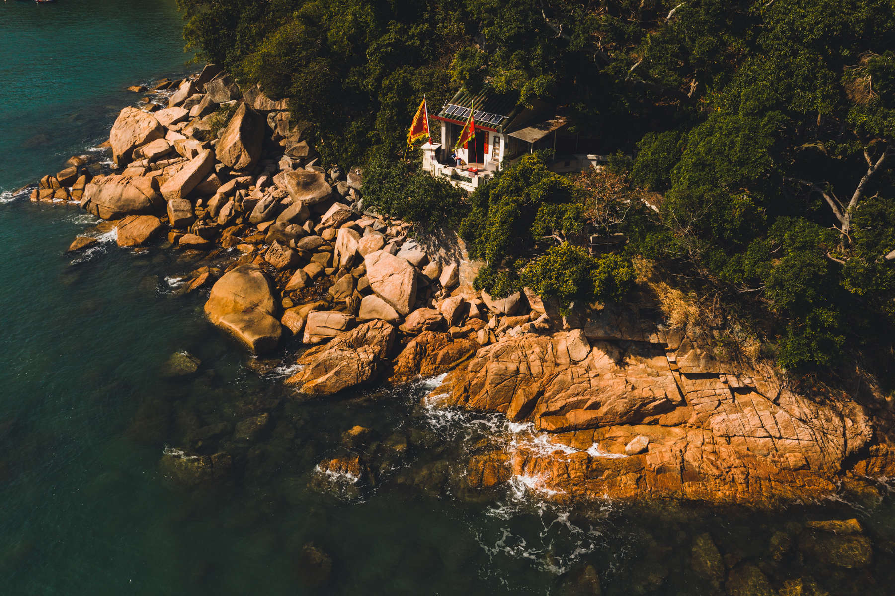 Buddhist Temple at Stanley Beach, Hong Kong