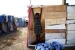 At Pont-Rouge refugee camp, 12 year old Haitian earthquake survivor Vanessa Alfronse stays at her tent where 5 family members live together. 
