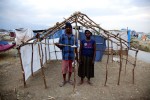 At Pont-Rouge refugee camp, 36 year old Haitian earthquake survivor Bourdo Etienne and his 48 year old wife Denise stay at their still working shelter where 3 family members live together. They lost two cousins due to the January 12th quake.