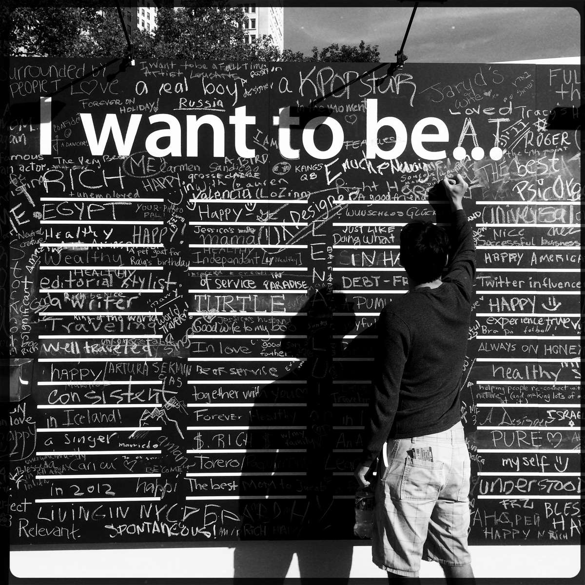 “I want to be…” A nice project I saw few days ago in Midtown. At the same time, there are so many who cannot speak out (well) about it, because of personal fear due to many reasons….. 