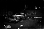 An abandoned car has been ripped off at a parking lot in Alphabet City, then one of the highest crime-rate areas . New York, June 1986.