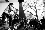 Punk-rock band False Prophets during the event of “Resist to exist”, in Tompkins Square Park, a few months before the park was closed and the band shell demolished. New York, May 01 1991.