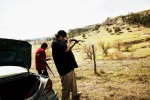 A shooting practice in the reservation; Although the gun practice is rooted on part of American Indian tradition or hunting culture in the old days, many in the reservation illegally have guns, and those are often used by gangsters. 