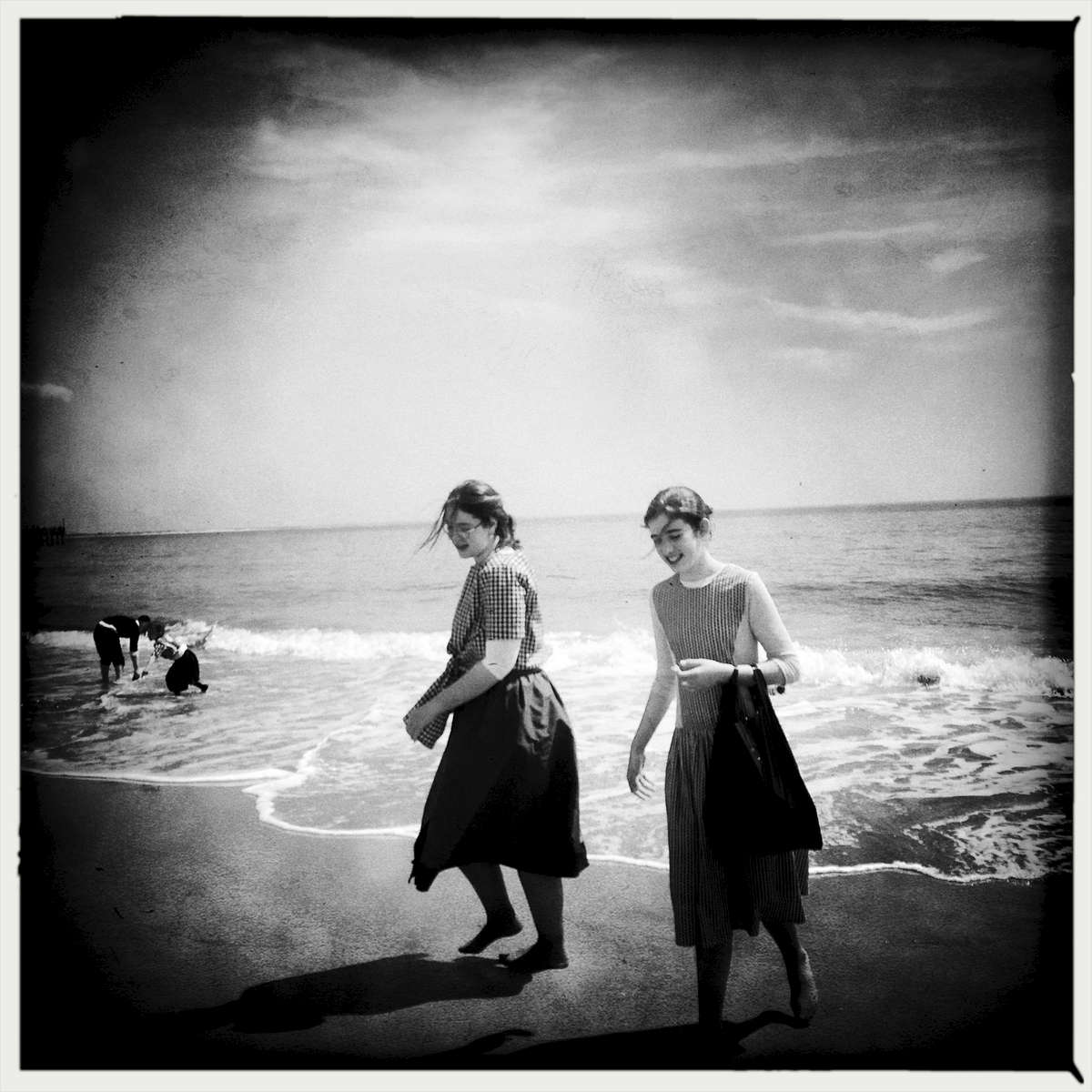 Young orthodox Jewish women on an unusually warm spring day -- Coney Island, Apr. 2017.