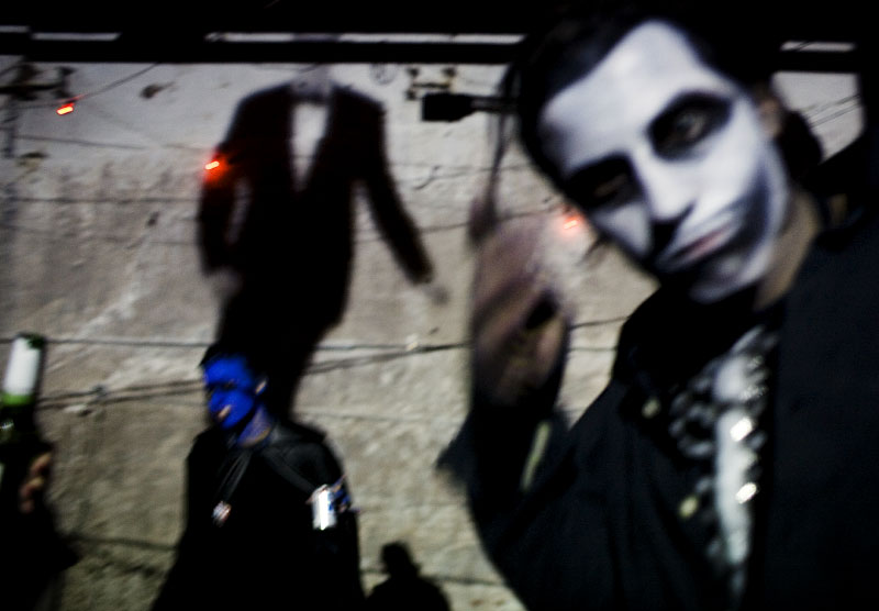 A scene of the classic deep-Brooklyn party in a massive 112 year old warehouse done by the Promise land. Halloween in New York City is that intoxicating mix of hedonism spiked with ritual that turns the night into carnival and the street into a stage.