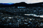 The destroyed scene of Minami-Sanriku, Miyagi, due to the unprecedented tsunami in Japan.