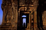 A visitor finds a moment away from the crowds at the 10th century Phnom Bakheng temple.