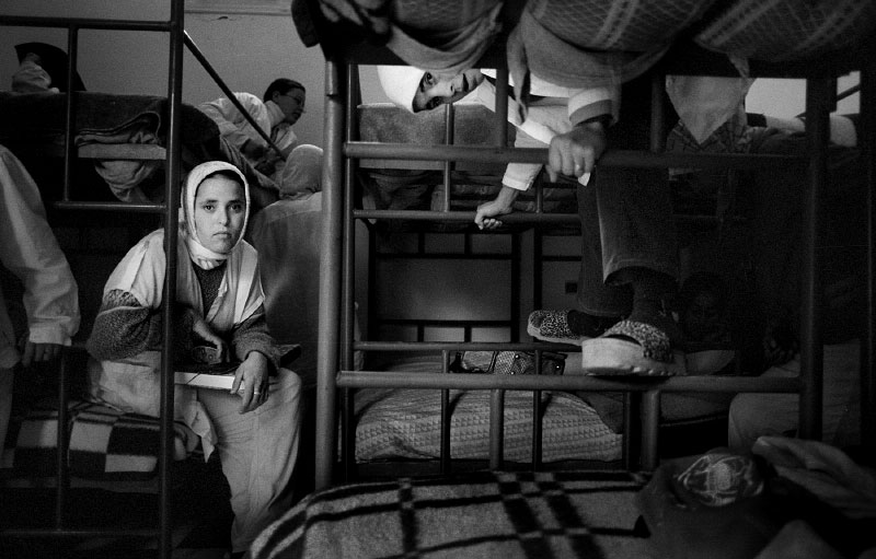 Najia in a sleeping area, El Hanchane, Morocco