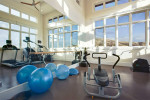 Interior fitness and workout room. 