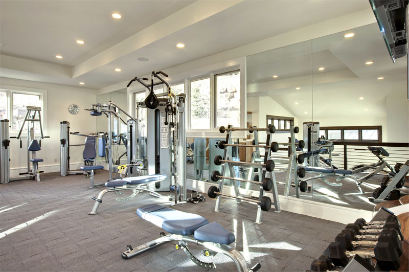 Interior view of gym and fitness area 