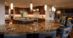 Interior kitchen marble countertops 