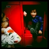 After ice skating lessons Luka decided to play hide-and-seek in the lockers. But he didn't tell anyone he was playing so we just heard him laughing. We opened up the door and he popped out. October 2017.