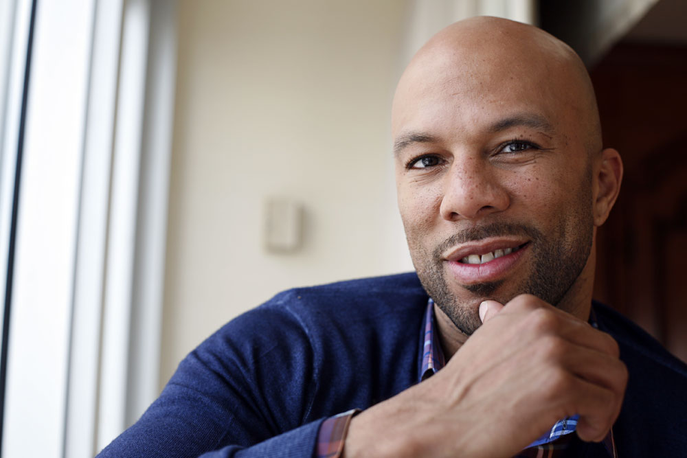 Common, an actor/rapper, at the Four Season's Hotel in Chicago, Illinois.