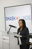 Dr. Meera Komarraju, Provost and Vice Chancellor for Academic Affairs, SIU Carbondale, speaks at the SMASH Illinois launch in Chicago, Illinois on January 24, 2019. 
