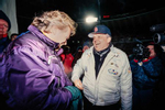 Sir Richard Branson meets Steve Fossett for the first time on the very cold night of January 13, 1997. Richard Bransn flew into St. Louis, Missouri, to wish Steve Fossett good luck on his flight to circumnavigate the globe.  The pair share a laugh as the press films and records the meeting.