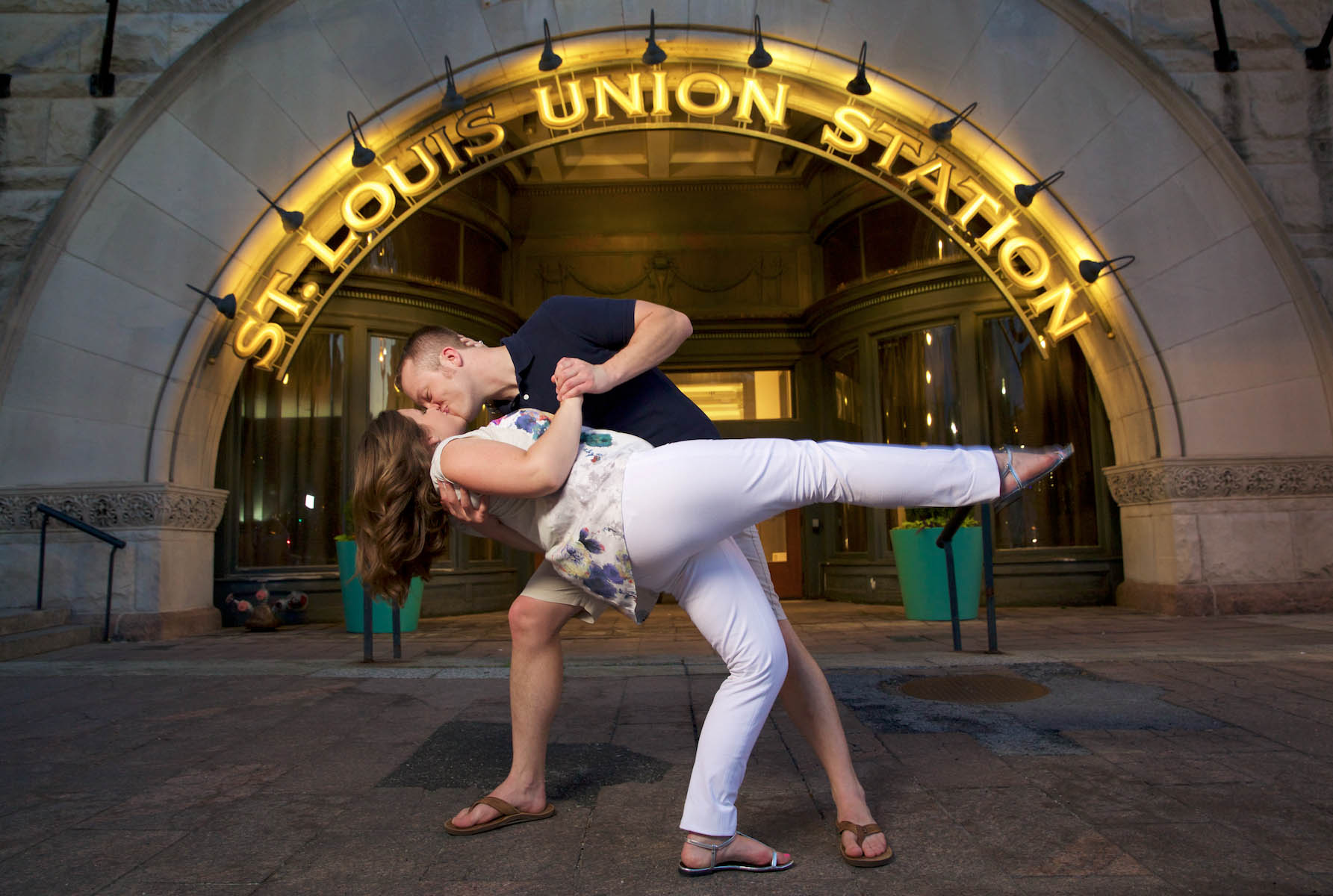 Union Station — St. Louis engagement session for Alissa & Ben. Wedding photography by Tiffany & Steve Warmowski.