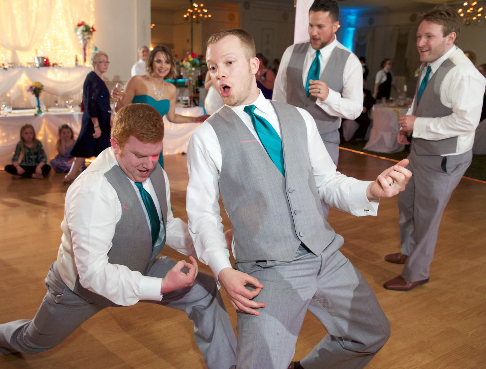 Ben had former band mates as groomsmen and guests. Wedding pictures by Tiffany & Steve of Warmowski Photography.