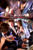Limousine ride to reception at Hamilton's 110 North East, Alissa & Brandon's wedding in Jacksonville. Wedding photography by Tiffany & Steve Warmowski.