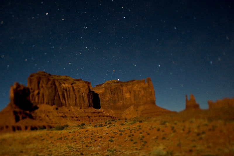 Monument Valley Utah, night photograph, 2008.