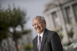 San Francisco Mayor Ed Lee stands for a photograph in front of the City Hall building in San Francisco, California, U.S., on Wednesday, Aug. 16, 2016. Photographer: David Paul Morris