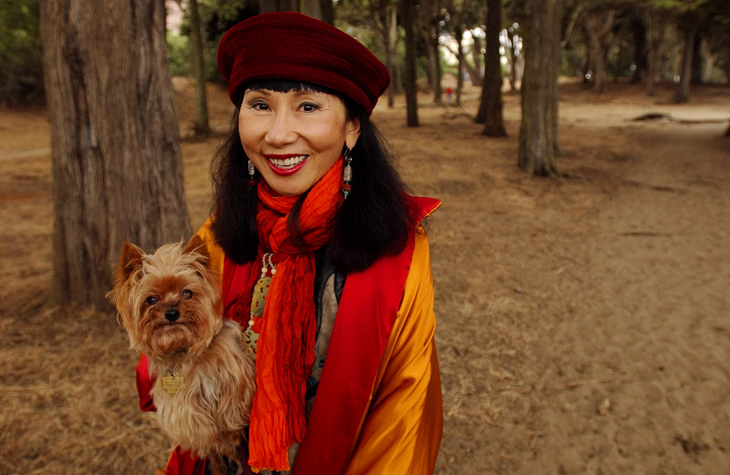 Author Amy Tan photographed in the Presidio of San Francisco.