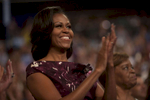 September 6, 2012 - CHARLOTTE, NC: First Lady Michelle Obama applauds as Joe and Jill Biden speak at the 2012 Democratic National Convention in Charlotte. (Scout Tufankjian for Obama for America/Polaris)