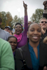 October 19, 2012 - Fairfax, VA:  A supporter reacts as President Barack Obama speaks at a campaign event in Fairfax, VA. (Scout Tufankjian for Obama for America/Polaris)