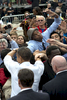 October 19, 2012 - Fairfax, VA:  A young man checks himself out in his camera as he shakes hands with President Barack Obama after a campaign event in Fairfax, VA. (Scout Tufankjian for Obama for America/Polaris)