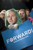 November 3, 2012 - Bristow, VA:  A young woman listens as President Barack Obama speaks at a rally in Bristow, VA a few days before the 2012 election. (Scout Tufankjian for Obama for America/Polaris)