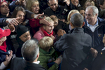 November 3, 2012 - Bristow, VA:  President Barack Obama hl's the hand of a little boy after a rally in Bristow, VA a few days before the 2012 election. (Scout Tufankjian for Obama for America/Polaris)