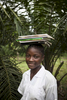 Rorena Sakie, 15, outside the Passama Public School in Gbarnga, Bong County, Liberia 